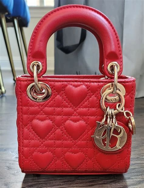 dior bag with heart|lady dior heart bag.